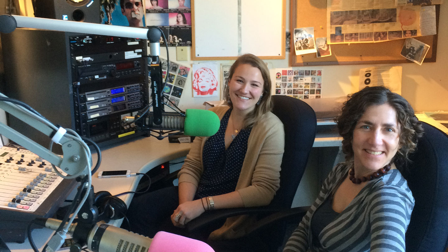 Two women in the WRMC studio in 2015