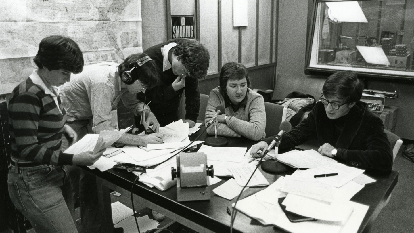 The team at work in the 70s