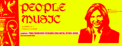 PEOPLE MUSIC with a thresholded photo of Jessica Tisch
