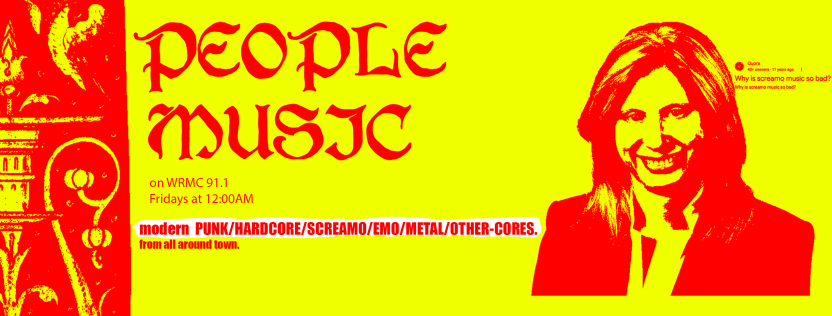 PEOPLE MUSIC with a thresholded photo of Jessica Tisch